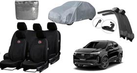 Kit Capa de Couro Fastback 18-23, Capa de Cobrir + Limpador de Parabrisa para Carros