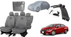 Kit Capa de Couro + Limpador Parabrisa + Capa Versa 19-22 Kit Capa de Couro + Limpador Parabrisa + Capa Versa 19-22