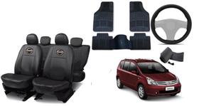 Kit Capa de Couro Livina 009-14 + Tapetes + Capa de Volante Um Toque de Sofisticação