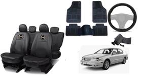Kit Capa de Couro Máxima 91-12 + Tapete + Capa de Volante - Cuide do Seu Carro com Estilo