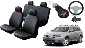 Kit Capa de Couro Outlander 2001 a 2006 + Chaveiro + Capa de Volante: Toque de Classe e Conforto