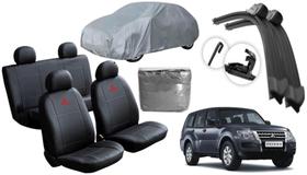 Kit Capa de Couro Pajero 2012 a 2018 + Acessórios e Capa de Cobrir + Limpador