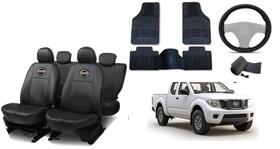 Kit Capa de Couro + Tapetes e Capa de Volante Personalizados para Nissan Frontier