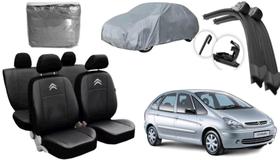 Kit Capa de Couro Xsara Picasso 2001 a 2024 + Capa de Cobertura Completa e Limpador Exclusivo