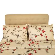 Kit Capa de Edredom Casal Estampado 400 fios Luxo + 2 Fronhas Duvet