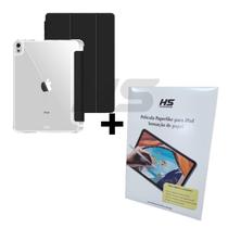 Kit Capa de iPad 10 Geração 2022 10.9" + Película Fosca Paperlike Sensaçao de Papel - Smart Case Protetora c Espaço para Caneta Stylus Pen