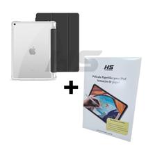 Kit Capa de iPad 9 8 7 Geração 10.2" + Película Fosca Paperlike Sensaçao de Papel - Smart Case Protetora c Espaço para Caneta Stylus Pen