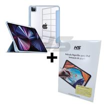 Kit Capa de iPad Pro 11 4 ª 3 ª 2 ª 1 ª Geração + Película Fosca Paperlike Sensaçao de Papel - Smart Case Protetora c Espaço para Caneta Stylus Pen