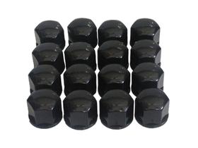 Kit Capa de Parafuso de Roda Sextavado Preta 19mm 16 peças - Shekparts 10.005