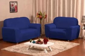 Kit Capa de Sofa Renove 2 e 3 Lugares azul marinho