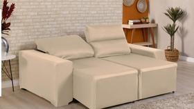 Kit Capa de Sofá Retrátil 2 Lugares Lira com 2 Almofadas Estampadas Malha Gel