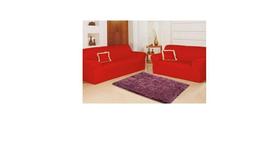 Kit Capa de Sofá Vermelho 2 e 3 Lugares com 2 Almofadas ( 49177 )