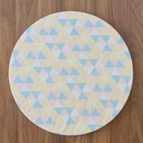 Kit Capa de Sousplat Candy Colors Triângulos 06 Peças