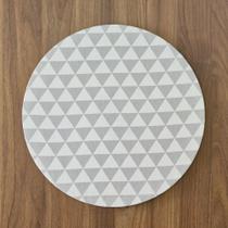 Kit Capa de Sousplat Cinza Triângulos 06 Peças Kit Capa de Sousplat Cinza Triângulos 06 Peças