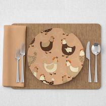 Kit Capa de Sousplat Estampado com Guardanapos Mesa Posta Jogo Americano 10 Lugares - Decoração Cozinha