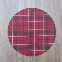 Kit Capa de Sousplat Natal Xadrez 02 Peças Kit Capa de Sousplat Natal Xadrez 02 Peças