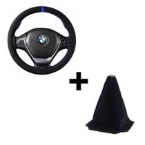 Kit Capa de volante Coifa Câmbio Alcântara Camurça Esportiva - Azul Kit Capa de volante Coifa Câmbio Alcântara Camurça Esportiva - Azul