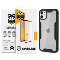 Kit Capa Dual Shock e Película Coverage Color para iPhone 11- Gshield