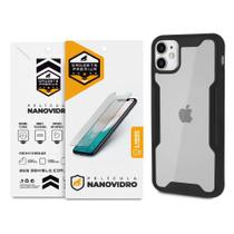Kit Capa Dual Shock e Película Nano Vidro para iPhone 11 - Gshield