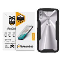 Kit Capa Dual Shock E Pelicula Nano Vidro Zenfone 5 / 5Z