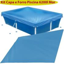 Kit Capa E Forro De Proteção Para Piscina 6200 Litros Mor
