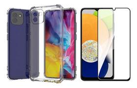 Kit Capa E Película De Vidro 3d Para Galaxy A03 (6.5 Pol)