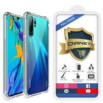 Kit Capa E Película Para Huawei P30 Lite Tela De 6.15" Polegadas Capinha Case Transparente Air Anti Impacto e Película De Vidro Temperado 3d - Danet