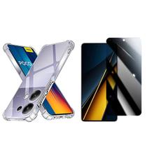 Kit Capa e Película Privacidade Compatível Com Xiaomi Poco X6 5G