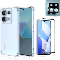 Kit Capa e Película Xiaomi Redmi Note 13 5G e Película Câmera Para Xiaomi Redmi Note 13 5G