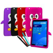 KIt Capa Emborrachada infantil Adaptável p/ Tablet 8 poleg + Caneta Touch