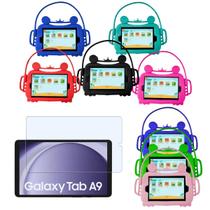 Kit Capa Emborrachada Infantil e Película de Vidro para Samsung Galaxy Tab A9 8.7 - Resistente a Impactos