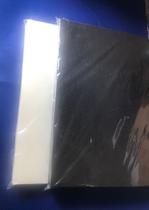 Kit capa encadernação a3 100 transparente line + 100 preto couro liso