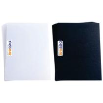 Kit Capa Encadernação A4 Preta Couro + Super Cristal Line 100un