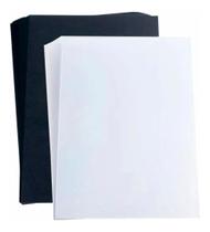 Kit Capa Encadernação A4 Preta Couro + Super Cristal Line 500un Kit Capa Encadernação A4 Preta Couro + Super Cristal Line 500un