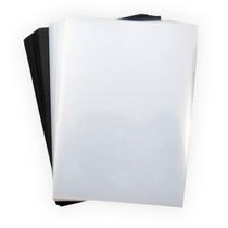 Kit Capa Encadernação A4 Transparente Lisa + Preta Couro 400un