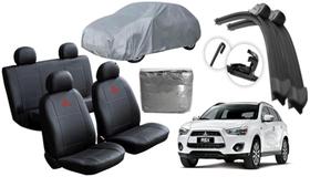 Kit Capa Ergonômico ASX 2010 a 2016 + Capa de Cobrir Personalizada e Limpador de Para-Brisa