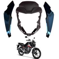 Kit capa farol mascara frontal + bananinha lateral honda cg titan fan 160 preto infinito 2025 2026 Kit capa farol mascara frontal + bananinha lateral honda cg titan fan 160 preto infinito 2025 2026