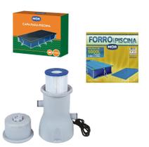 Kit Capa + Forro + Filtro Bomba 3.600 L/h Para Piscina Premium 5000 Litros - Mor Kit Capa + Forro + Filtro Bomba 3.600 L/h Para Piscina Premium 5000 Litros - Mor