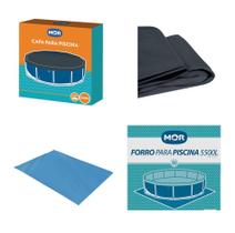 Kit Capa + Forro Para Piscina Estrutural Redonda 5500 Litros - Mor