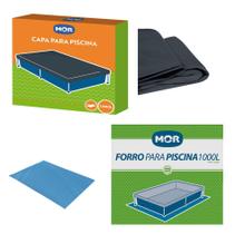 Kit Capa + Forro Para Piscina Infantil 1000 Litros - Mor Kit Capa + Forro Para Piscina Infantil 1000 Litros - Mor