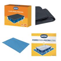 Kit Capa + Forro Para Piscina Premium 3700 Litros - Mor