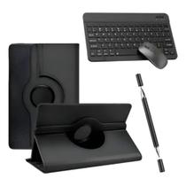 Kit Capa Giratoria Para tablet Redmi Pad 2 11' 2025 + Teclado Mouse + Caneta Dupla Preto