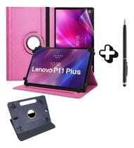 Kit Capa Giratória Película Hidrogel Caneta Para Tab P11+