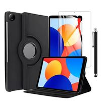 Kit Capa Giratória Preta + Película de Vidro + Caneta Para Redmi Pad SE 8.7