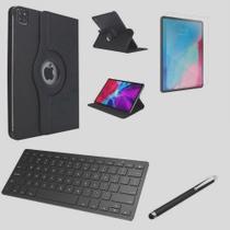Kit Capa Giratoria + Teclado Preto + Caneta + Película + Suporte Compativel Tablet Galaxy Tab S8 5G Tab S7 T871