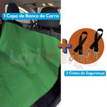 Kit Capa Impermeável para Banco de Carro + 2 Cintos de Segurança para Pet Cães e Gatos