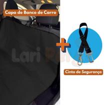 Kit Capa Impermeável Pet para Banco de Carro + 1 Cinto de Segurança para Cães e Gatos