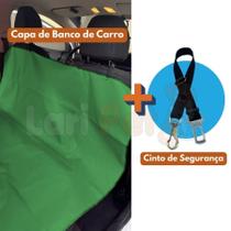 Kit Capa Impermeável Pet para Banco de Carro + 1 Cinto de Segurança para Cães e Gatos