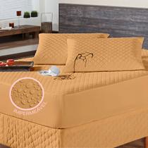 Kit Capa Impermeável Protetora para Colchão Solteiro + 01 Protetor Impermeável para Travesseiro - 4 Camadas de Proteção