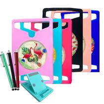 Kit Capa Infantil Emborrachada P/ Tablet Amazon Hd8 + Caneta Touch + Suporte
